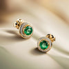 Diamond Style Round Stud Earrings